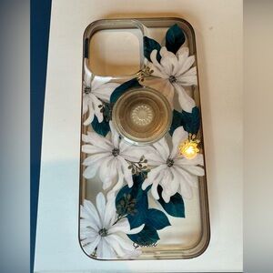 Sonix Phone Case for iPhone 13 Pro Max with clear PopSocket added Floral Delilah